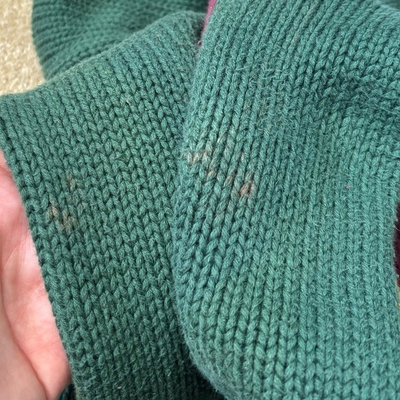 Vintage Tommy Hilfiger Chunky Knit Colorblock Stripe Pullover Sweater Cotton - Picture 8 of 10